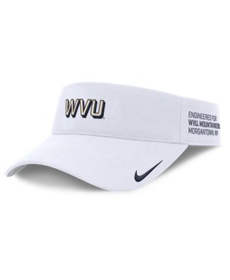 Nike - Men's White West Virginia Mountaineers 2025 On-Field Gameday Performance Ace Adjustable Visor
