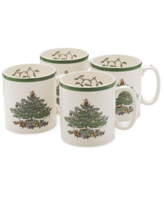 Spode - "Christmas Tree" Mugs, Set of 4