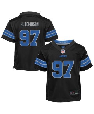 Nike - Preschool Aidan Hutchinson Black Detroit Lions Alternate Player Game Jersey