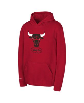 Mitchell & Ness - Toddler Red Chicago Bulls Retro Logo Pullover Hoodie