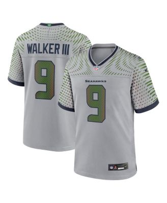 Nike - Men's Kenneth Walker III Wolf Gray Seattle Seahawks 2025 Rivalries Collection Game Jersey