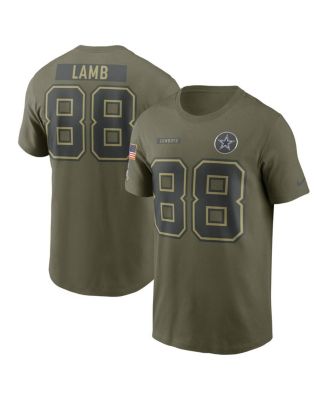 Nike - Men's CeeDee Lamb Olive Dallas Cowboys 2025 Salute to Service Name Number T-Shirt