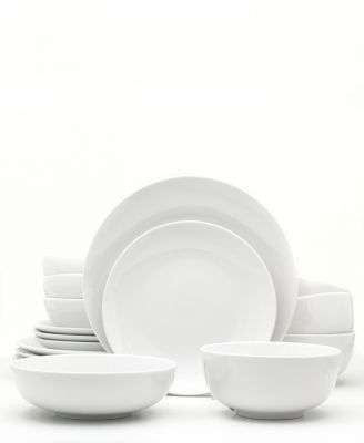 Euro Ceramica - White Essential 16 Piece Dinnerware Set