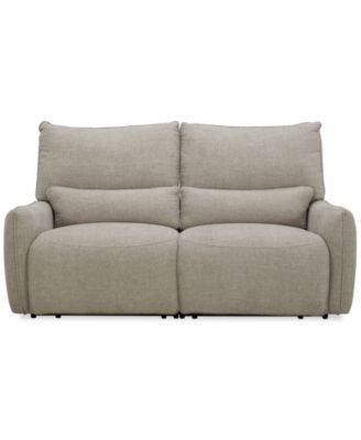 Furniture - Olper 2-Pc. Fabric Zero Wall Sectional Power Motion Sofa