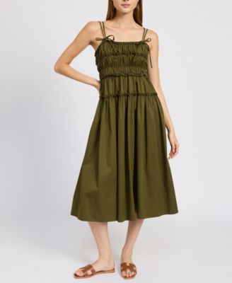 En Saison - Women's Marianne Gathered Sleeveless Midi Dress