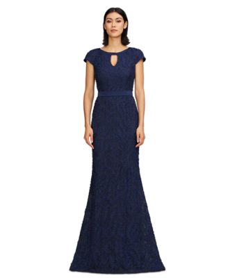 JS Collections - Women's Leigh 3D-Floral Keyhole-Cutout Gown