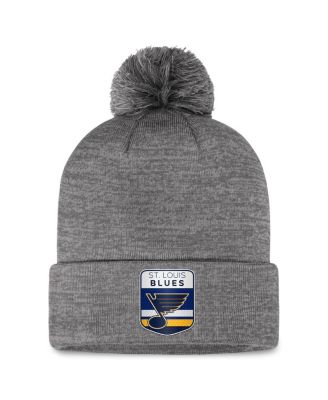 Fanatics - Men's Gray St. Louis Blues Authentic Pro Home Ice Cuffed Knit Hat with Pom
