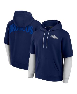Fanatics - Men's and Women's Navy Denver Broncos Sleek Elements Pullover Hoodie