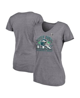 Fanatics - Women's Heather Charcoal Philadelphia Eagles Super Bowl LIX Plus Size Our Pastime V-Neck T-Shirt