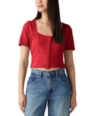 Levi's - Women's Pascale Cotton Square-Neck Blouse