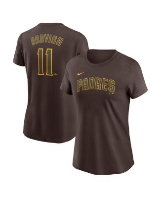 Nike - Women's Yu Darvish Brown San Diego Padres Fuse Name Number T-Shirt