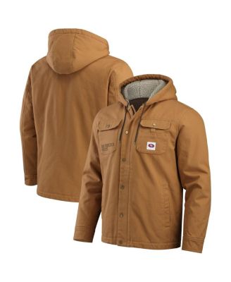 Fanatics - Men's Darius Rucker Collection by Tan San Francisco 49ers Canvas Full-Zip Hoodie Jacket