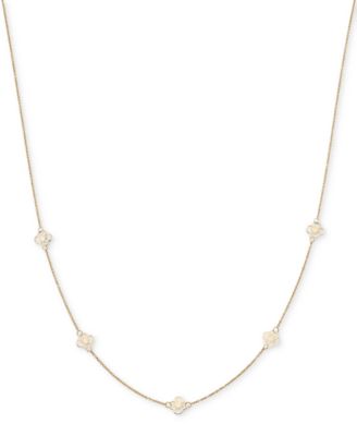 Macy's - Openwork Clover Design Five Station 18" Collar Necklace in 10k Gold