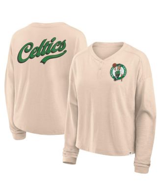 Fanatics - WoMen's&nbsp;Natural Boston Celtics Boxed Out Drop Fashion Long Sleeve T-Shirt