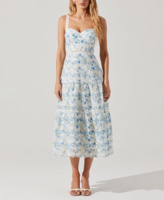 ASTR the Label - Women's Pellagia Cotton Eyelet Midi Dress