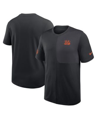 Nike - Men's Black Cincinnati Bengals Sideline UV Performance Coach Shirt