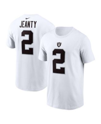 Nike - Men's Ashton Jeanty White Las Vegas Raiders 2025 NFL Draft First Round Pick Player Name Number T-Shirt