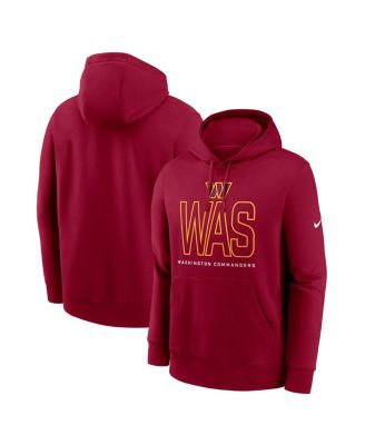 Nike - Men's Burgundy Washington Commanders Busted Play Club Fleece Pullover Hoodie