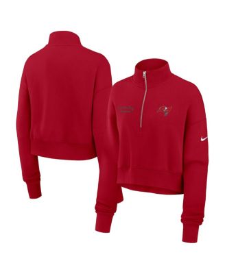 Nike - Women's Red Tampa Bay Buccaneers Primetime Phoenix Half-Zip Sweatshirt