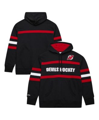 Mitchell & Ness - Men's Black New Jersey Devils Head Coach Slogan Pullover Hoodie