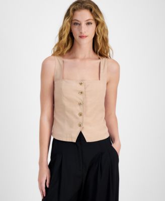 Bar III - Women's Sleeveless Square-Neck Vest