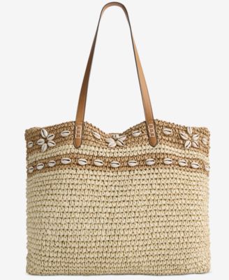 Style & Co - Extra-Large Shell Straw Tote