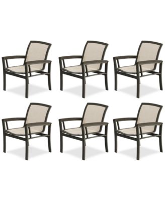 Agio - Bartow Sling Outdoor Dining Chair, set of 6
