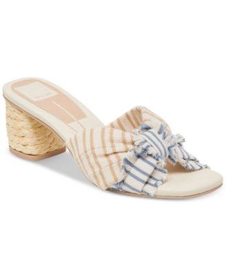 Dolce Vita - Women's Izra Knot Raffia Block-Heel Dress Sandals