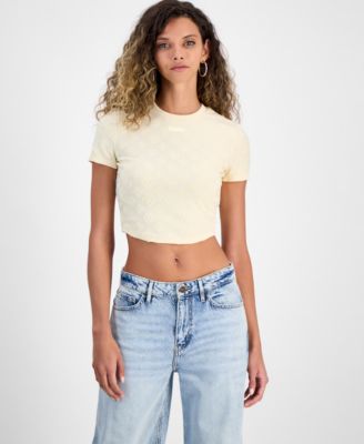 GUESS - Women's Peony Jacquard Crop Top