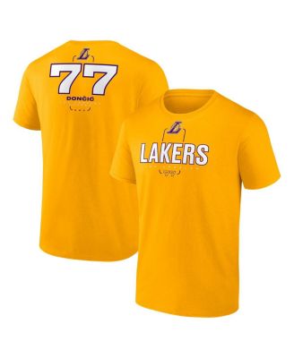 Fanatics - Men's Luka Doncic Gold Los Angeles Lakers Behind The Back Name Number T-Shirt