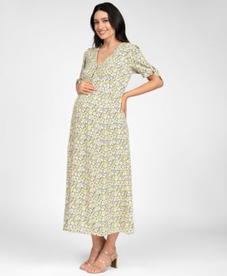 Seraphine - Women's Maternity Bow Sleeve Midi Dress