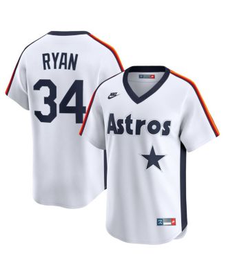 Nike - Men's Nolan Ryan White Houston Astros Throwback Cooperstown Collection Limited Jersey