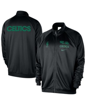 Nike - Men's Black Boston Celtics Courtside Pique Club Full-Zip Track Jacket