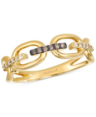 Le Vian - Chocolate Diamond&reg; (1/20 ct. t.w.) & Nude Diamond™ (1/10 ct. t.w.) Statement Ring in 14k Yellow Gold