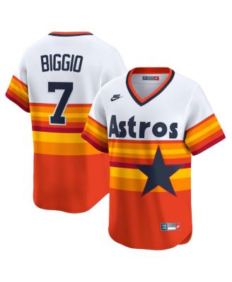 Nike - Men's Craig Biggio White Houston Astros Throwback Cooperstown Collection Limited Player Jersey