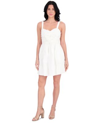 kensie - Women's Ruched Rosette Mini Dress