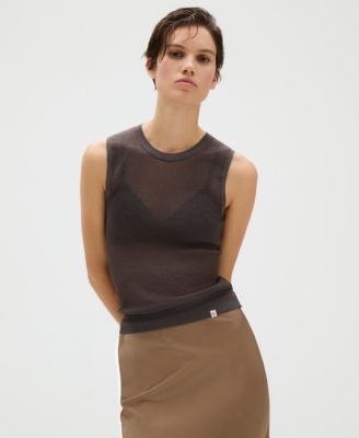 Calvin Klein - Women's Sheer Slim Sleeveless Tank Top