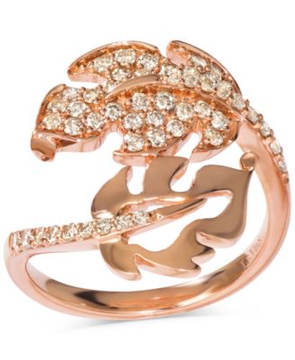 Le Vian - Nude Diamond Leaf Bypass Ring (1/2 ct. t.w.) in 14k Rose Gold