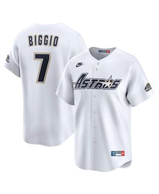 Nike - Men's Craig Biggio White Houston Astros Throwback Cooperstown Collection Limited Jersey
