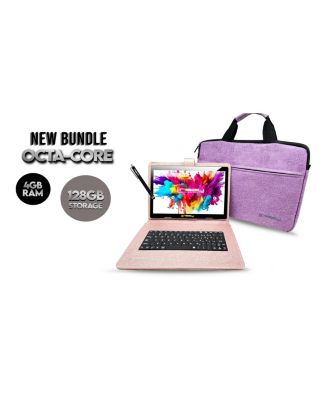 LINSAY - 10.1" New Tablet Quad Core 32GB Android 10 Bundle with USA Style Leather Case