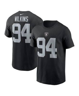 Nike - Men's Christian Wilkins Black Las Vegas Raiders Player Name Number T-Shirt