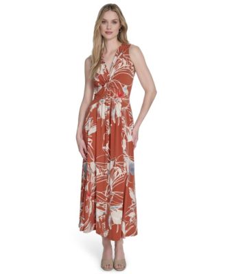 Calvin Klein - Petite Sleeveless V-Neck A-Line Dress