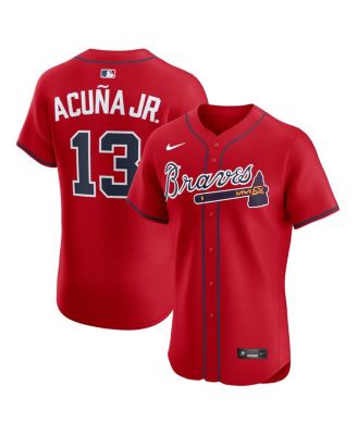 Nike - Men's Ronald Acu&ntilde;a Jr. Red Atlanta Braves Alternate 2 Elite Jersey
