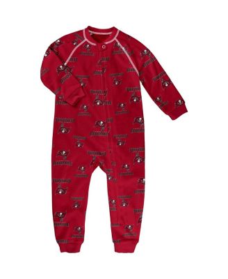 Outerstuff - Toddler Red Tampa Bay Buccaneers Allover Print Raglan Full-Zip Jumper