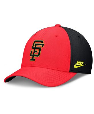Nike - Men's Crimson/Black San Francisco Giants Neon 90s Rise SwooshFlex Hat