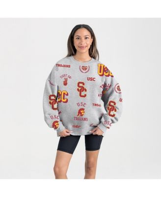 Gameday Couture - Women's Gray USC Trojans Always on Repeat Fleece Sweatshirt