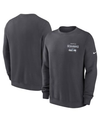 Nike - Men's Anthracite Seattle Seahawks Primetime Club Fleece Pullover Sweatshirt