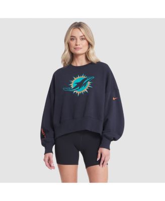 Nike - Women's Pitch Blue Miami Dolphins 2025 Rivalries Collection Oversized Phoenix Fleece Sweatshirt