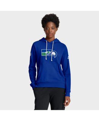 Nike - Women's Royal Seattle Seahawks Throwback Sideline Standard Issue Dri-FIT Hoodie