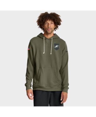 Nike - Men's Olive Philadelphia Eagles 2025 Salute to Service Sideline Standard Issue Dri-FIT Hoodie